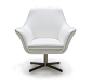 Divani Casa Poli Modern Leather Swivel Lounge Chair White : We ship nationwide. Huge variety in modern furniture, contemporary and  Italian furniture like platform bed, leather sofa, sectional sofas and  bedroom furniture for home