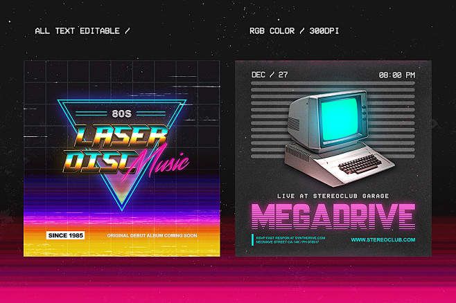 80's Synthwave Photo...