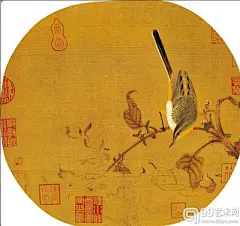  宋徽宗--赵佶，北宋第八代皇帝（1082—1135），河北琢县人，是著名的书画家。他的书与画均可彪炳史册，其书，首创“瘦金书”体；其画尤好花鸟，并自成“院体”，充满盎然富贵之气。赵佶倡导文艺，使承继五代旧制的“翰林图画院”又营运了一百多年。在政治上赵佶昏庸无能，是北宋最荒淫腐朽的皇帝。在位25年，国亡被俘受折磨而死，终年54岁，葬于今浙江省绍兴县永佑陵。