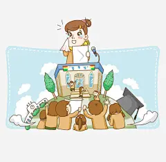 卡通演讲女孩免抠素材_新图网 https://ixintu.com 卡通元素 听众 哭泣 女孩 泪水 流泪 演讲