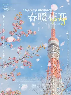 樱花氛围风景旅游记录文艺风plog模板