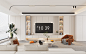VR现代客厅 电视柜 电视背景墙 饰品摆件 沙发 茶几-室内设计-拓者设计吧