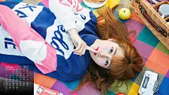401_2017年11月 小清新美女 户外写真高清日历壁纸