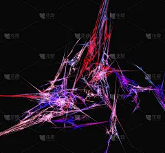 紫蓝线背景。幻想的分形结构。数字艺术。3 d渲染。计算机生成图像。