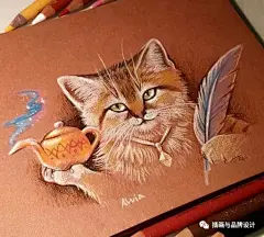 I&amp;B插画丨我滴天呐，彩铅画的小宇宙被打开了，小神兽好美腻（一）