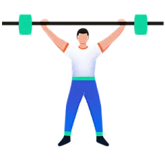 扁平风运动健康人物插画-举重