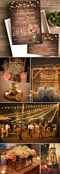 country rustic wedding invitations for spring 2016 inspired by mason jars and string lights: 