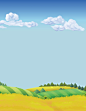 矢量手绘草原田野背景高清素材 蓝天 设计图片 免费下载 页面网页 平面电商 创意素材