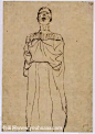 穿长袍的男人，正面 - Mann mit langem Gewand von vorne