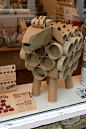 cardboard sheep window display