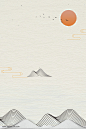 简约线条中国风背景