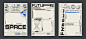 Premium Vector | Vector posters with hud elements and empty frames abstract cyberpunk banner with wireframe 3d figures