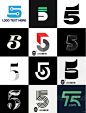 灵感采集5️⃣99个数字5元素图形logo设计分享_6_设计叔logo设计_来自小红书网页版
