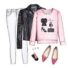 时尚插画-服饰搭配 #doll memories#