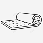 床垫卷睡觉图标高清素材 设计图片 页面网页 平面电商 创意素材 png素材