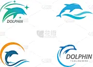 海豚,品牌名称,图标,商务,野生动物,哺乳纲,动物,夏天,圆形,水下