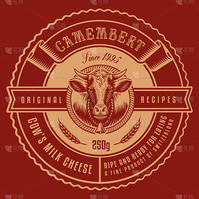 a round cheese label...