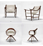 Giorgetti意大利进口家具单人椅现代简约扶手餐椅
