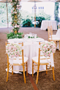 #婚礼布置# #粉色婚礼#Wedding Planning: Amanda Gray/Ashley Baber Weddings www.ashleybaberweddings.com, Photography: http://www.samstroudphoto.com/, Flowers: Meg Laughon  Bride and Groom chair adornments #pink #white #green #floral #wreaths #Charlottesville #Virgin