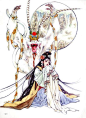 【日本女插画家、漫画家 皇名月 的中国古风插画情结】皇名月1967年8月21日出生于日本大阪府，1990年在月刊《Asuka》增刊上发表《蛇姬御殿》，是她的首部作品。另有代表作《花情曲》、《梁山伯与祝英台》、《燕京伶人抄》、《始皇帝暗杀》等