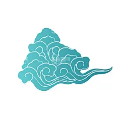 云朵  - 源文件下载【酷图网】云朵,祥云,祥云插画,祥云贴纸,祥云手绘,手绘祥云,手绘云朵,蓝色云朵,国潮,国潮插画,传统图案,图案,古典图案