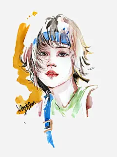 插画免抠素材_新图网 https://ixintu.com 女孩 时尚 水彩 渲染