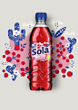 Sola : Label redesign for a line of non carbonated ice teas and fruit beverages. The illustrations neatly unite all the products under one roof and now they visually represent a family.Sola is a legendary popular Slovene beverage brand.