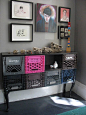 crates become a cabinet: 