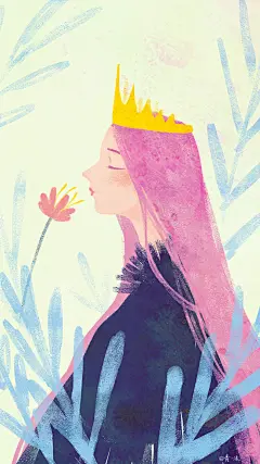 女生节快乐~第二张是屏保，...-青-沐_小清新,治愈,小女孩_涂鸦王国插画