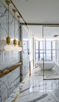 LUXURY ROOMS |Kelly Hoppen bathroom design , all marble and with a stunning view| www.bocadolobo.com #contemporarydesign #contemporarydecor: 