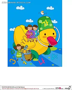 坐在鸭子上玩耍的快乐小孩AI|插画|插画设计|插画欣赏|儿童幻想生活|儿童漫画|儿童素材|儿童想象力画|欢乐|卡通漫画|卡通人物|卡通人物图片|快乐|蓝天|漫画|漫画人物|帽子|人物素材|人物图片|生活|矢量|矢量人物|数字|玩具|玩耍的儿童|小草|小鸟|鸭子|云彩|云朵