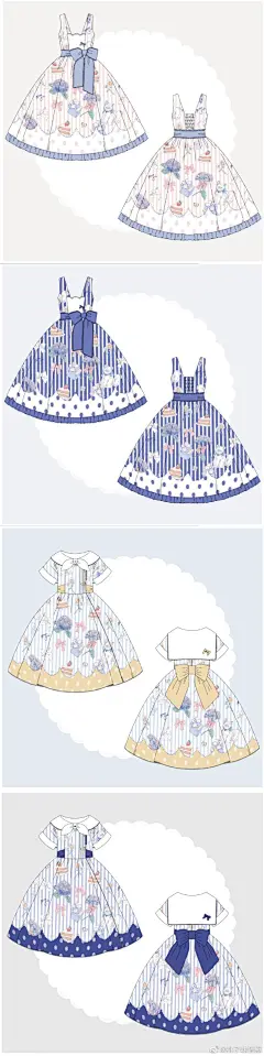 Lolita原创设计超话
夏/日/雨

@镜像少女衣橱
第一次尝试这种水彩风格的饼图~想要那种简单清新的手绘插画效果 ​​​​