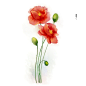 花鸟、二-丨无轩丨#水彩#花#
