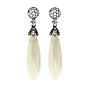 Diamond and Mammoth Ivory Drop Earrings