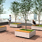 STREETLIFE Air Tubs, lightweight tree planters for roof tops. #StreetFurniture #UrbanGreen #TreePlanter
