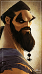 KHAL DROGO : Caricatura de Khal Drogo, uno de los personajes de la serie Game of Thrones.