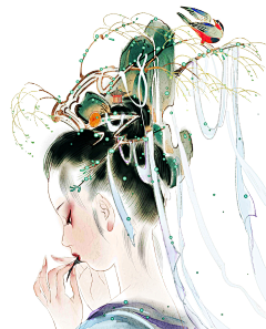 鹿鹿鹿会飞采集到国风插画
