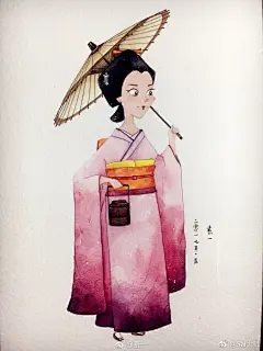 分享一波人物手绘~  喜欢这种风格吗？  （插画师： @素一）  #插画艺术作品# ​​​​