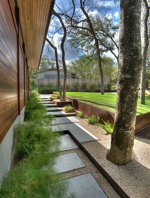 Grasses in gravel