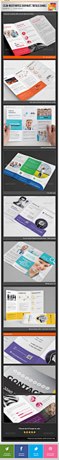 Print Templates - Clean Minimal Corporate Trifold Templates Bundle | GraphicRiver