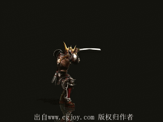 古代将军走，跑，攻击，受击死亡等一套动作...