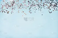 银色,星形,蓝色背景,亮片,留白,贺卡,新的,边框,水平画幅,纹理效果