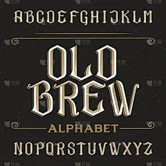 旧的字母向量字体。