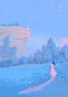 流星_麗_MARYLI__插画师作品_涂鸦王国gracg.com