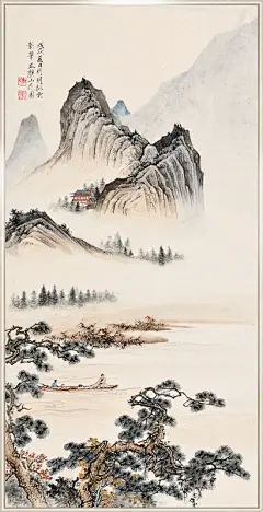 新中式装饰画(高清喷绘，晶瓷画)