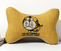 机器猫周老虎创意卡通棉麻车枕汽车头枕骨头枕 乳胶内芯 10-026 原创 设计 新款 2013