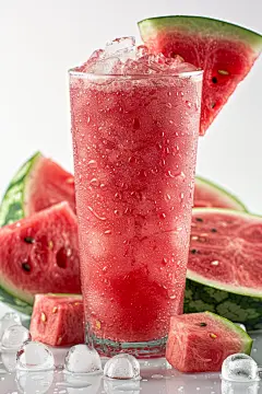 夏天冰凉西瓜冰饮