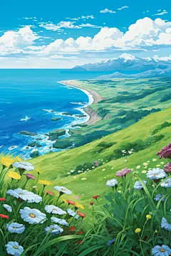 壁纸山川河流壁纸花朵素材图片