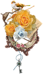 欧式奢华古典复古相框纹理花卉照片手账装饰免抠PNG图案 (5)