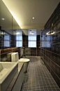 160平三居混搭风格家居卫生间浴室柜装修效果图